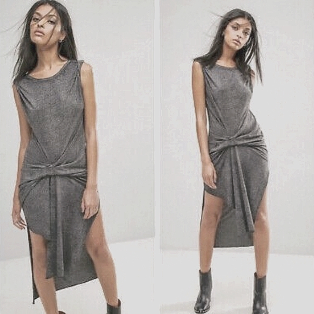 All Saints Riviera Tavi Ruched Jersey Maxi Dress